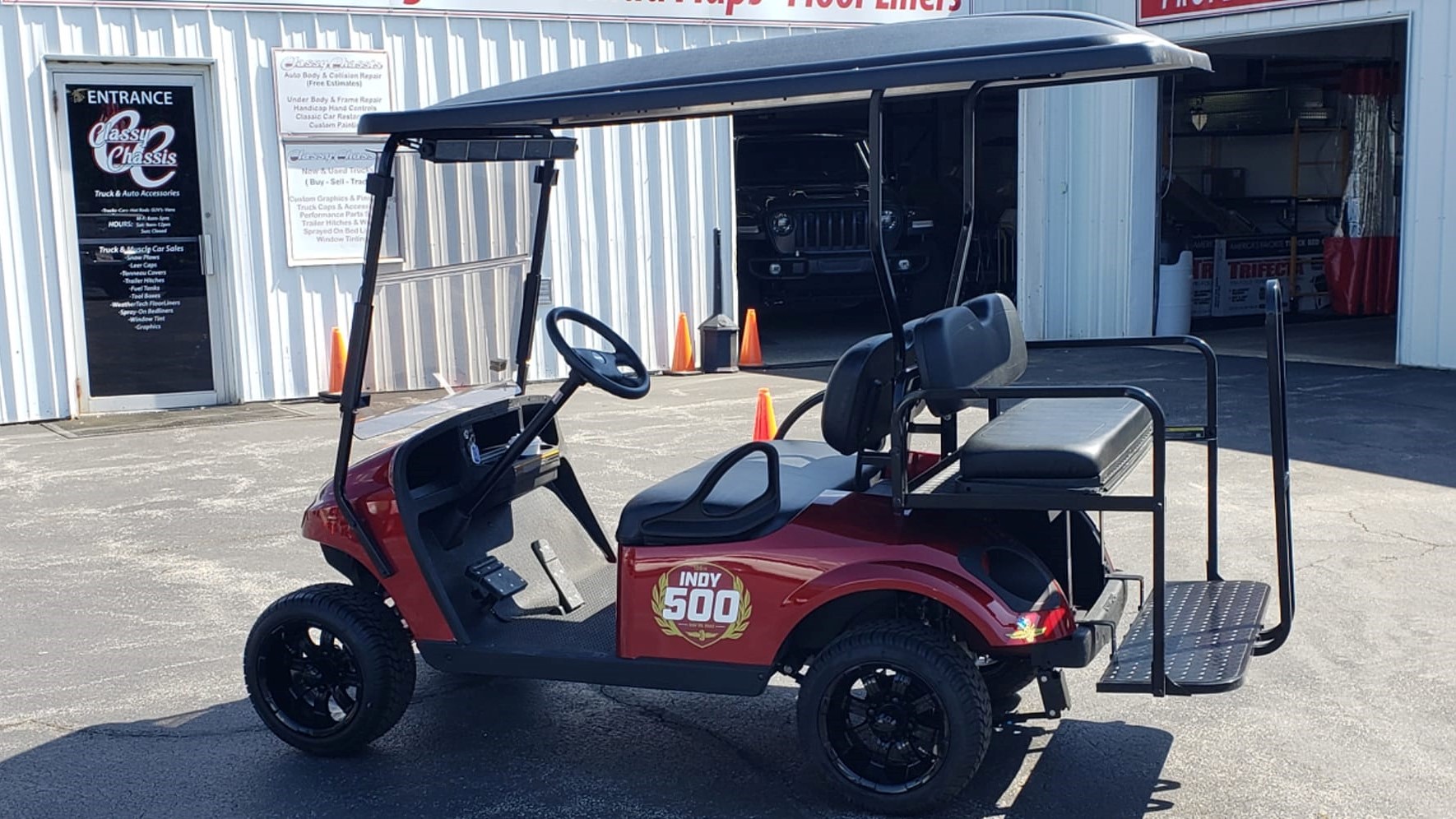 2022-indy-500-ez-go-golf-cart-drivers-side-view